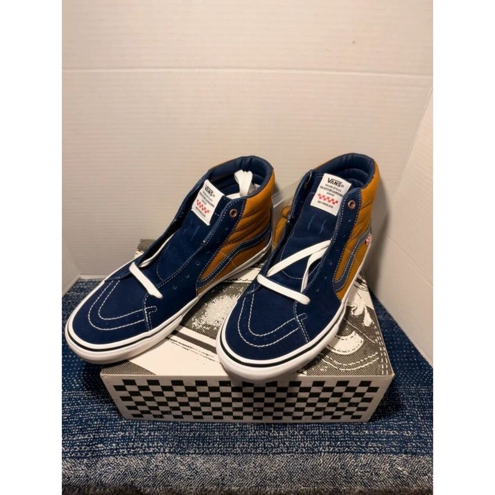 Vans Skate Sk8-Hi Andrew Reynolds Navy Golden Brown Men’s 9 VN0A5FCC9CV